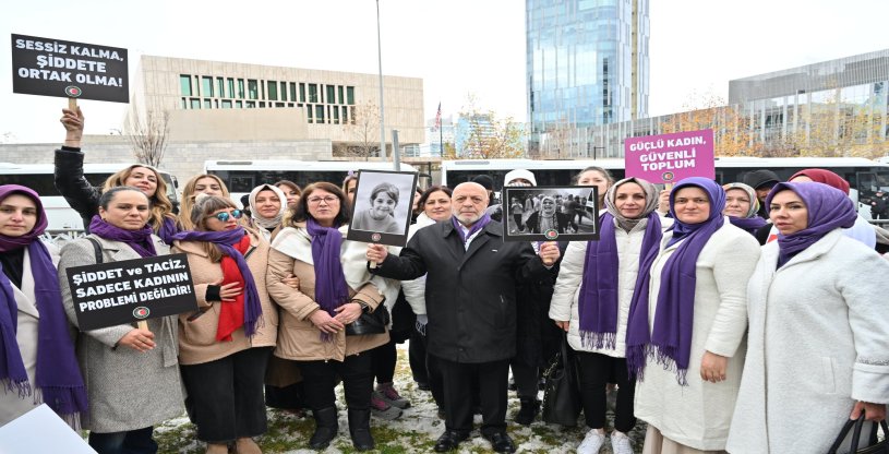 KADINA KARŞI ŞİDDETE HAYIR YÜRÜYÜŞÜ YAPILDI